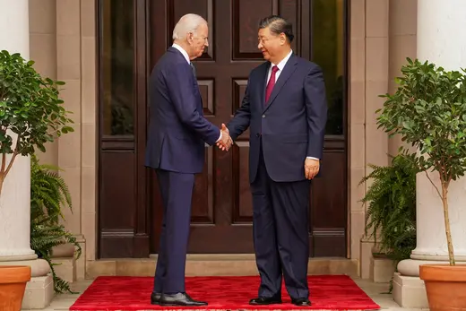 U.S. President Joe Biden shakes hands with Chinese President Xi Jinping in Woodside, California, on the sidelines of the Asia-Pacific Economic Cooperation Summit on November 15, 2023 Kevin Lamarque/REUTERS